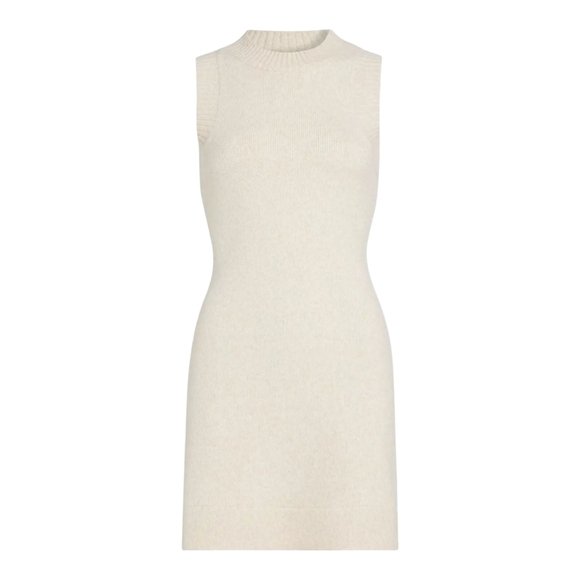 DH new York Rosa Knit Marled Wool-Blend Dress Size Small (4-6) Color Oat beige - Picture 1 of 12